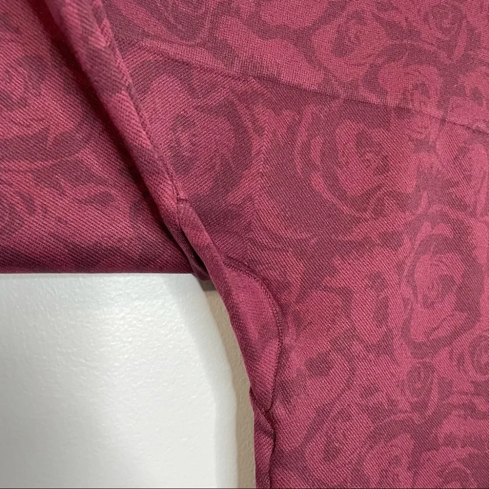 Spanx Look at Me Now Cropped Garnet Rose Seamless Leggings - Picture 7 of 8